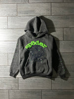 Sp5der Wait Web Hoodie 'Slate Grey'