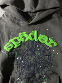 Sp5der Wait Web Hoodie 'Slate Grey'