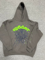 Sp5der Wait Web Hoodie 'Slate Grey'