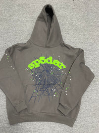 Sp5der Wait Web Hoodie 'Slate Grey'
