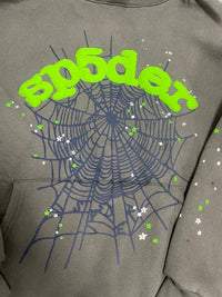 Sp5der Wait Web Hoodie 'Slate Grey'