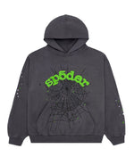 Sp5der Wait Web Hoodie 'Slate Grey'